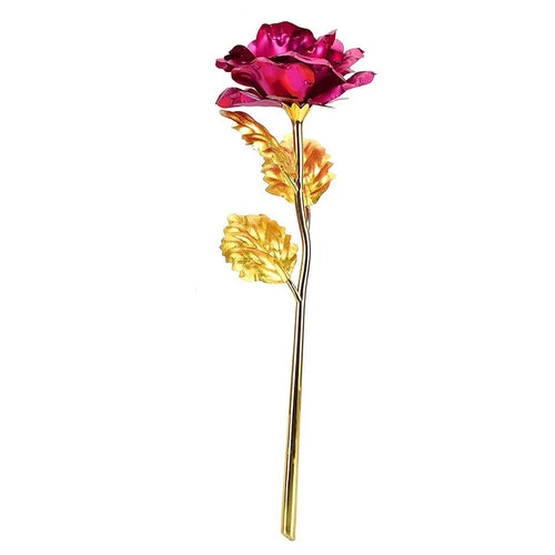 fleur de rose artificielle en métal doré décorative à offrir - vue 15 sur 19