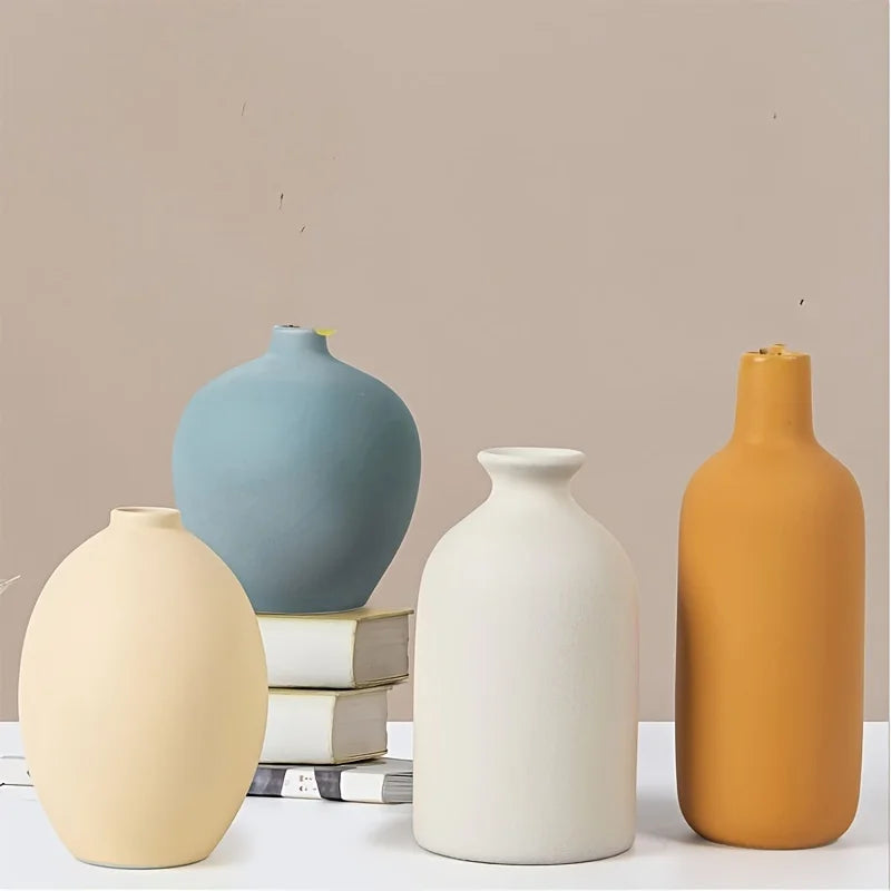 1pc ceramic vase works of art, living room bedroom study cafe and other ornaments, gifts for lovers during festivals.
