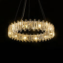 lustre glamour moderne en cristal clair pour intérieur