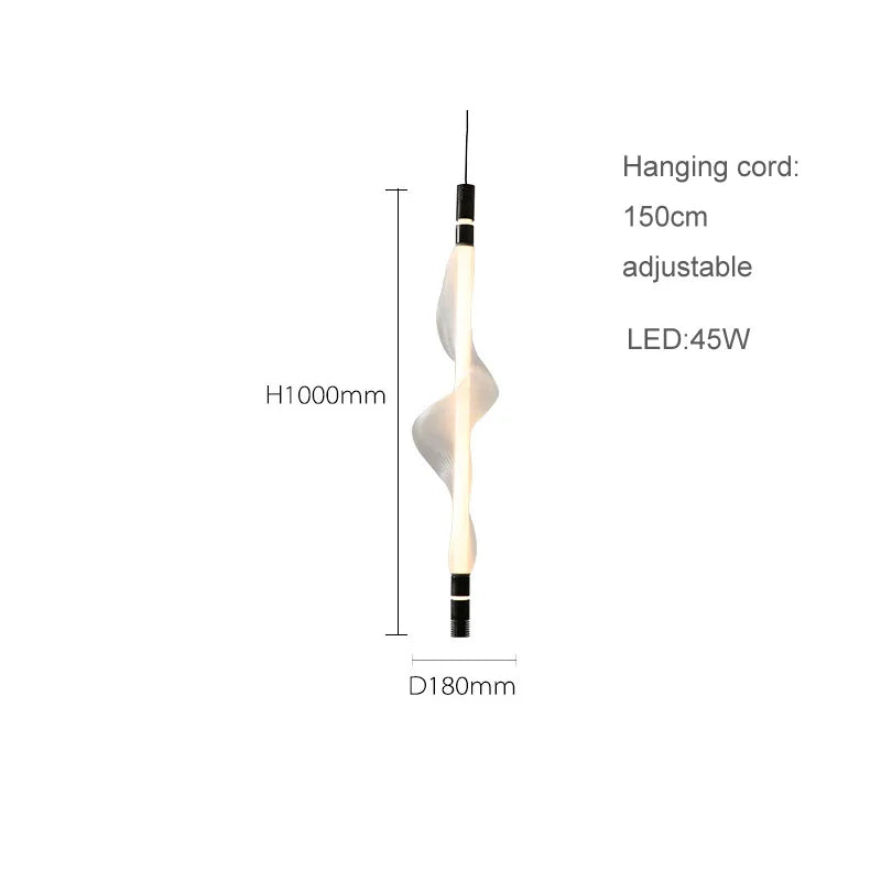lustre artistique à led en acrylique design moderne éclairage suspendu - vue 16 sur 18