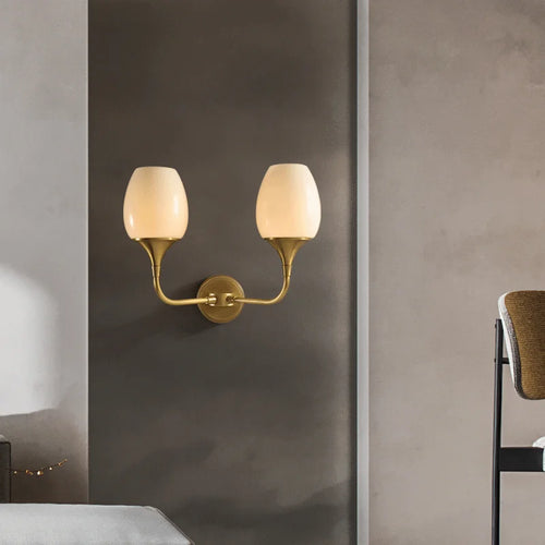 Nordic minimalist copper wall light for decorative lighting - vue 6 sur 8