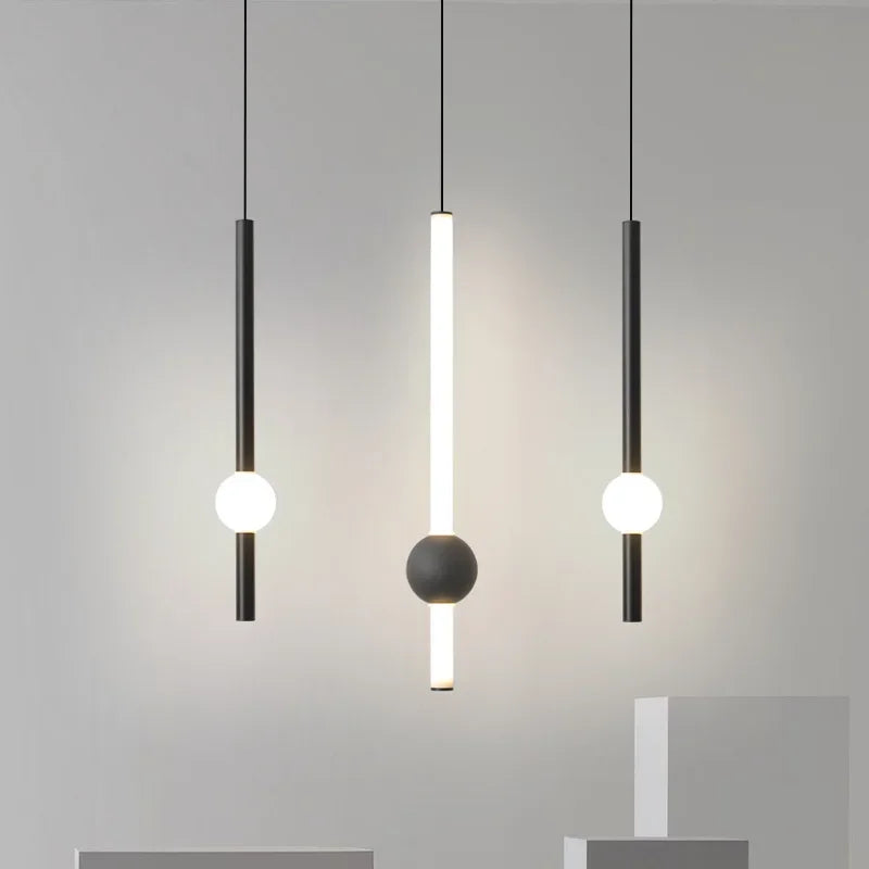 lustre à barre longue suspension avec éclairage led - vue 2 sur 14