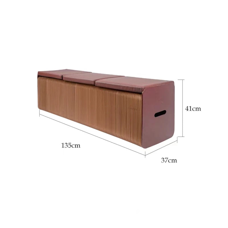 Folding Kraft Paper Stool, Creative Folding Stool, Telescopic Paper Bench, Shop Sofa Stool, Home Leisure Chair, Modern Furniture - vue 7 sur 14