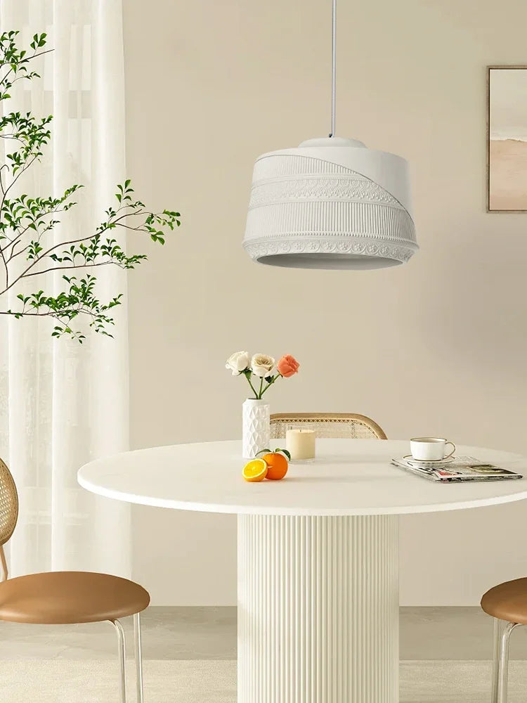 French Retro Restaurant Wabi-Sabi Chandelier Minimalist Study Bedroom Lamp Cafe Home Decor Kitchen Island Table Lighting Fixture - vue 3 sur 10