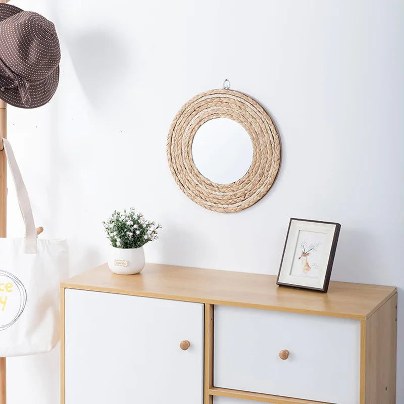miroirs décoratifs en raphia pour une décoration murale élégante - vue 4 sur 13