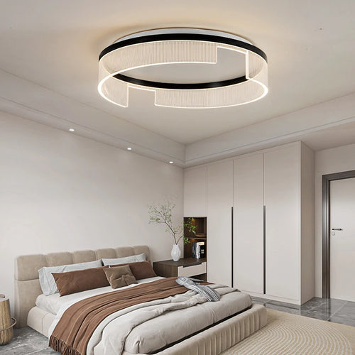 plafonnier led moderne rond en métal et acrylique pour intérieur - vue 4 sur 13