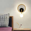 Nordic minimalist LED wall light with circular globe