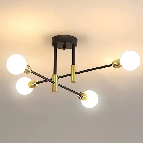 Plafonnier LEDs nordique brossé antique or - vue 2 sur 8