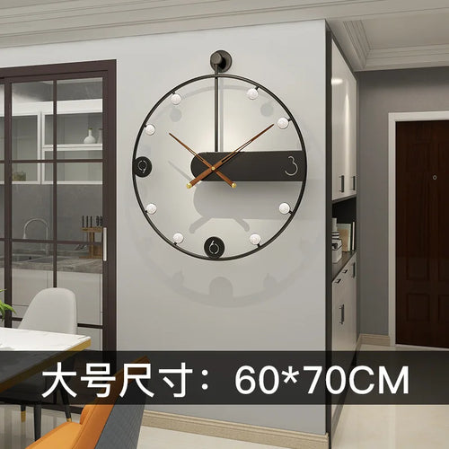 Modern Simple Iron Wall Clock, Home Decoration, Living Room, Creative, Fashion - vue 12 sur 11