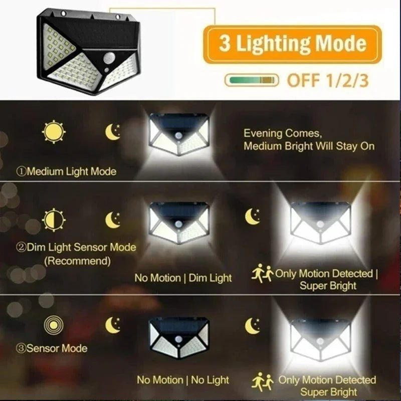 lot de lampes solaires à led avec capteur de mouvement pour jardin - vue 4 sur 7