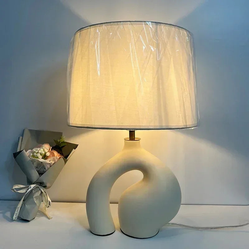 lampe de bureau moderne en tissu pour décoration intérieure nordique - vue 6 sur 7