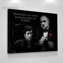 Black and White Movie Scarface and Godfather Canvas Painting Tony Montana , Don Vito Corleone Quotes Posters Pictures Home Decor