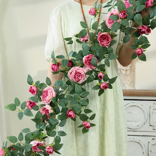 fleurs artificielles en soie roses vignes décoration florale élégante