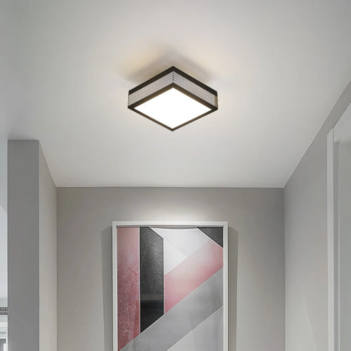 Minimalist nordic square LED ceiling light decorative indoor fixture - vue 6 sur 18