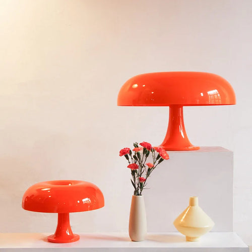 Minimalist mushroom LED table lamp for decoration - vue 5 sur 14