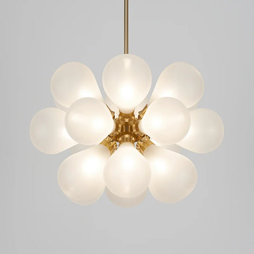 Modern nordic coloured glass LED decorative pendant light - vue 5 sur 9