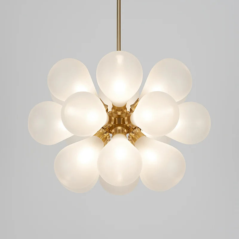 Modern nordic coloured glass LED decorative pendant light - vue 4 sur 9