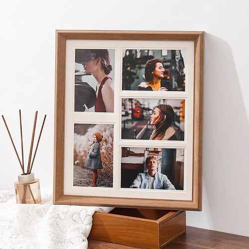 présentoir en bois massif pour cadres photo mariage décoratif - vue 4 sur 10