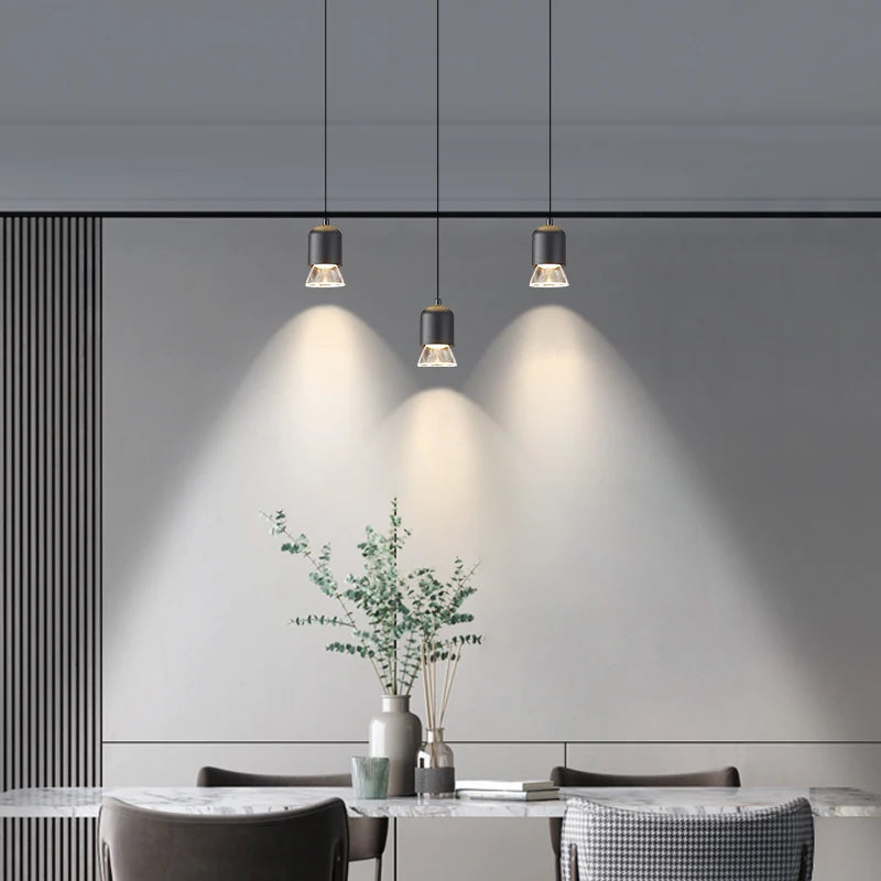 lustre led moderne décoratif d'escalier rotatif duplex nordique - vue 4 sur 18
