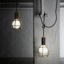 suspension en fer style cage pour décoration intérieure rétro moderne
