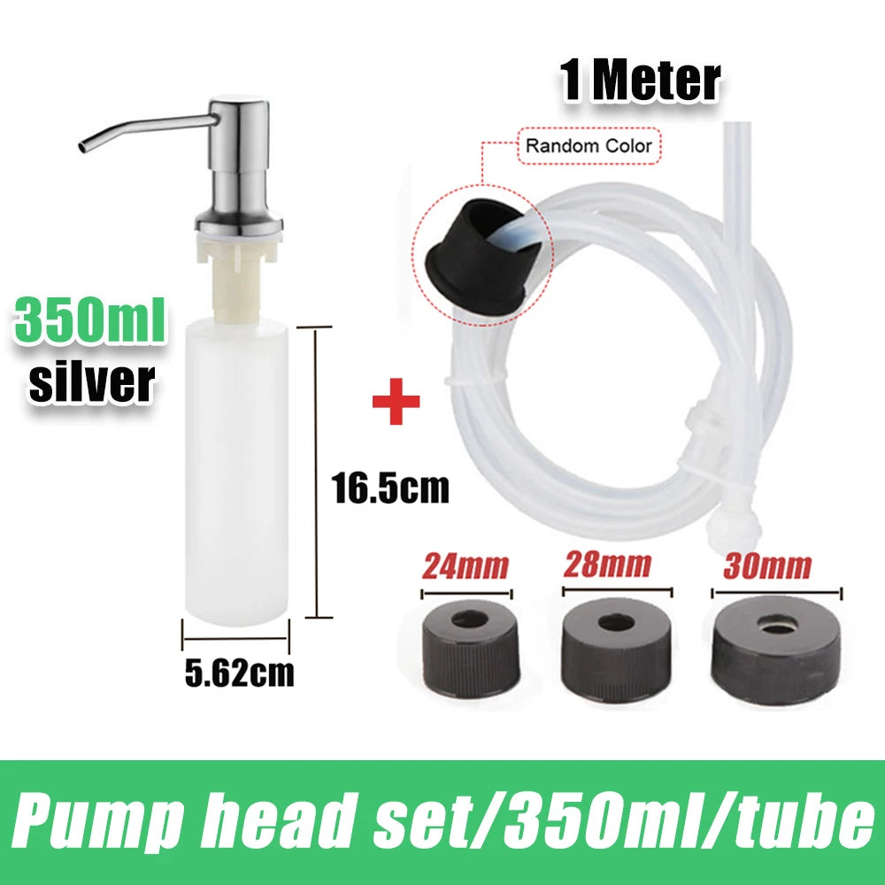 tube dextension distributeur savon acier inoxydable pompe pression 350 500 ml - vue 16 sur 19
