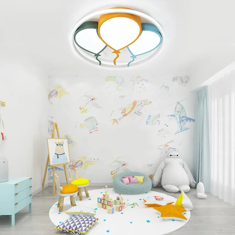 plafonnier led nordique ballon pour décoration chambre enfant - vue 4 sur 8