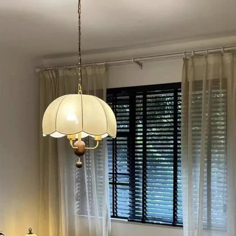 lustre rétro en tissu lumineux pour décoration intérieure - vue 6 sur 12