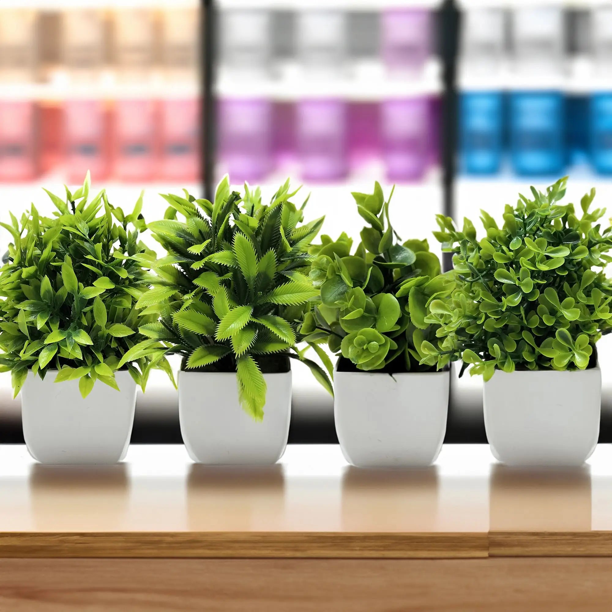 plante artificielle en pot pour décoration de bureau et jardin - vue 3 sur 45