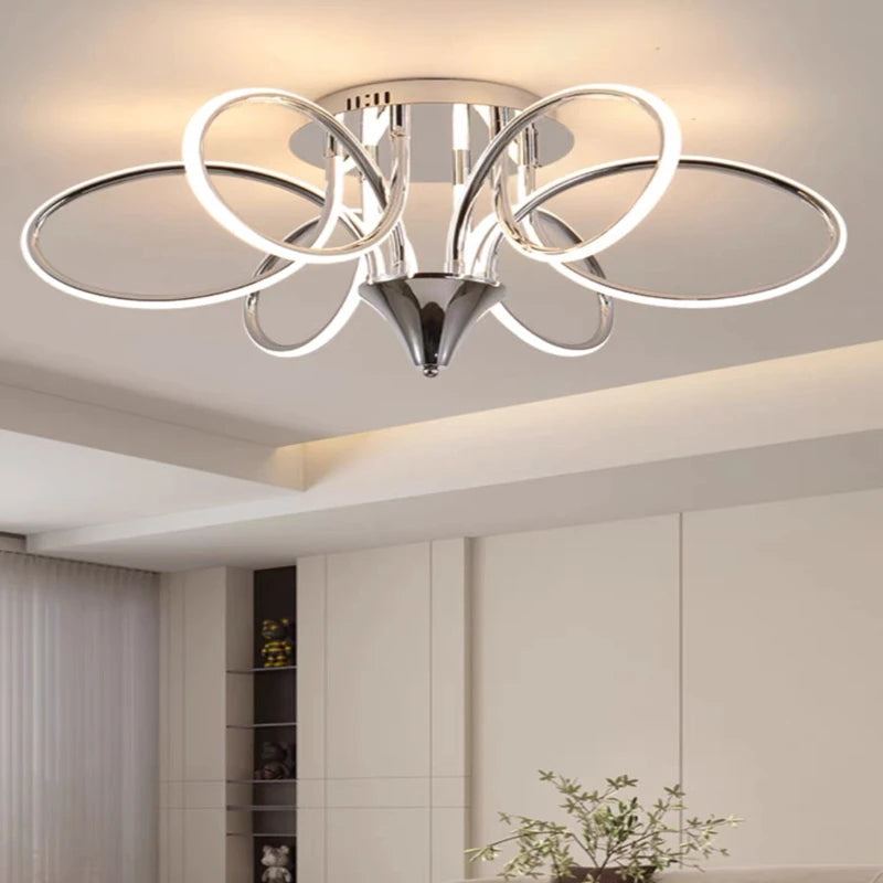 plafonnier led lumineux pour décoration intérieure moderne 2024 - vue 5 sur 9