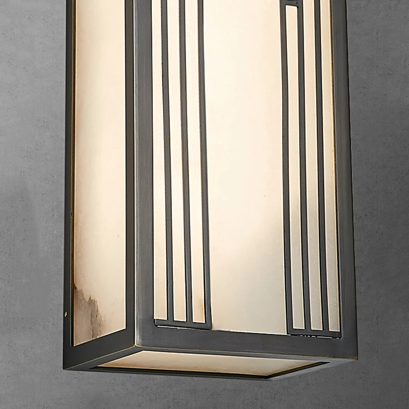applique murale en marbre et cuivre style chinois pour décoration hôtel - vue 6 sur 7