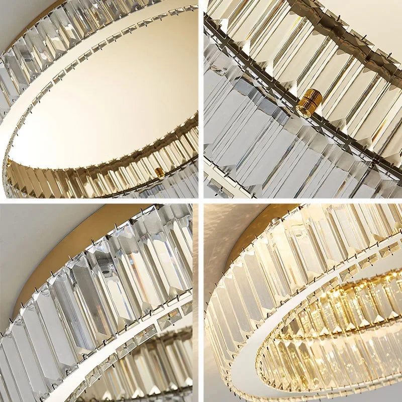 Plafonnier moderne en cristal led pour décoration intérieure