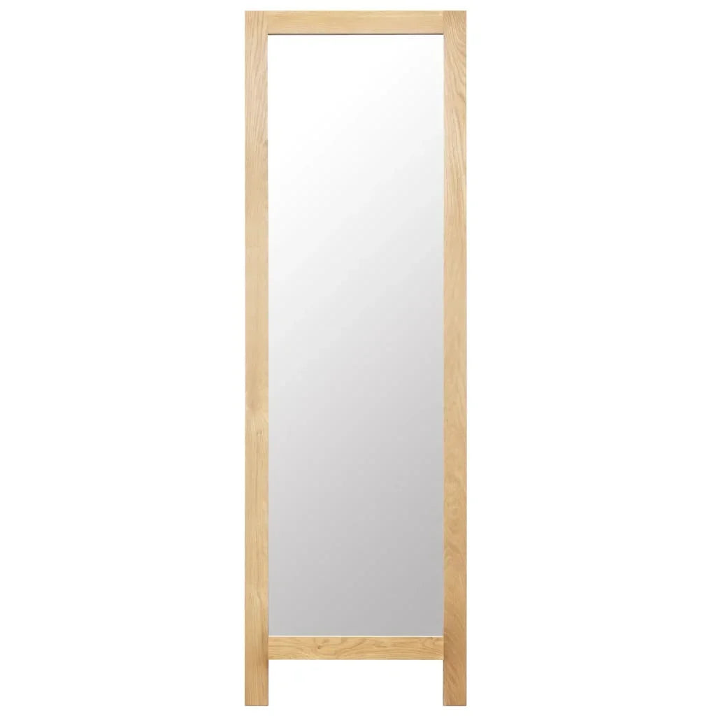 Floor mirror 48x46,5x150 cm solid oak wood home decoration wall decal living room decoration - vue 2 sur 7