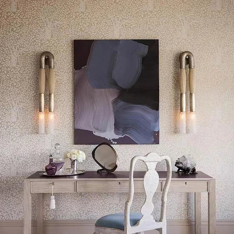 applique murale métal tissu pour éclairage intérieur design élégant - vue 3 sur 9