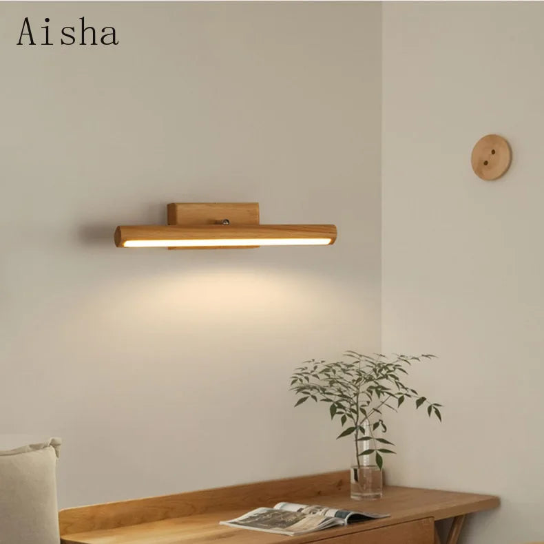 applique murale led en bois design nordique créatif pour intérieur - vue 2 sur 7