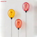 Nordic design coloured glass LED wall light for modern interiors