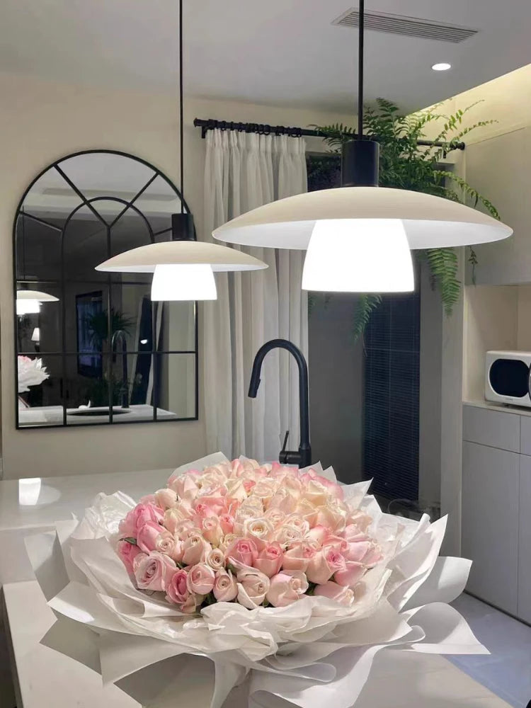 lustre japonais minimaliste en verre pour décoration intérieure