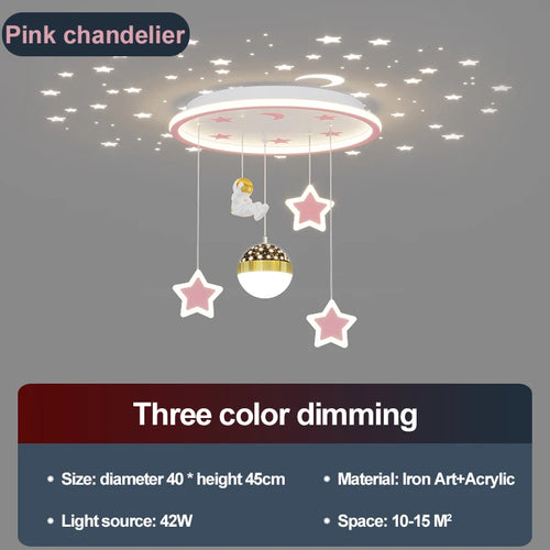 Plafonnier LED en forme d'étoile pour chambre d'enfant - vue 10 sur 9
