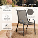 ensemble table et chaises terrasse extérieur 3 pièces