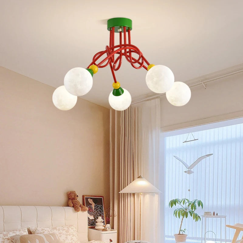 plafonnier 3d lune bulle pour chambre enfant décoration magique - vue 4 sur 6