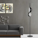 Vintage black and gold LED floor lamp with double shade for reading and bedroom - Superluna