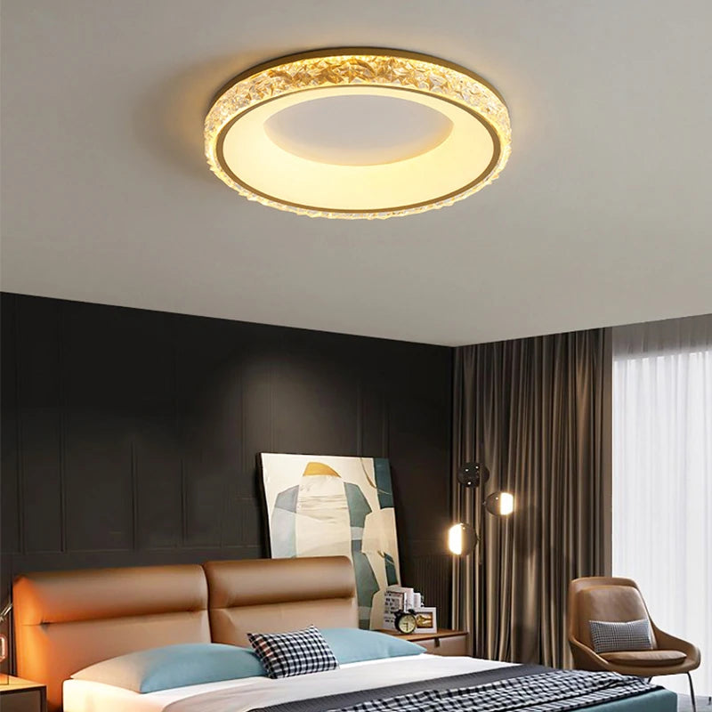 lustre led moderne avec télécommande pour intérieur élégant - vue 4 sur 8