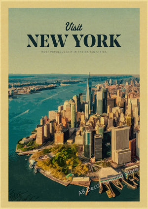 Retro travel poster for travel enthusiasts