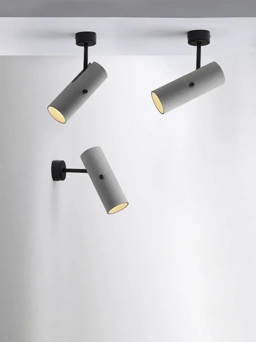 Applique murale led en ciment style industriel projecteur rotatif créatif