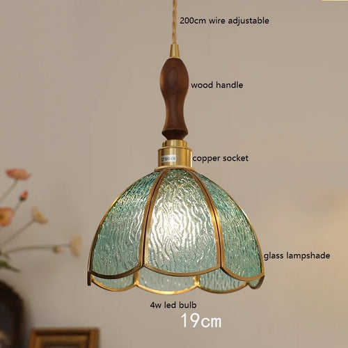 Nordic vintage handheld lamp with coloured glass and copper - vue 17 sur 29