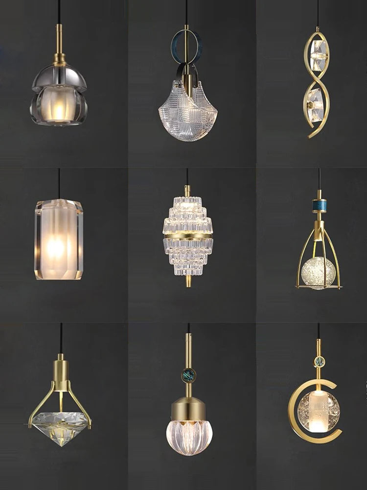 lustre en verre LED avec ceinture en cuir rétro moderne - vue 4 sur 30