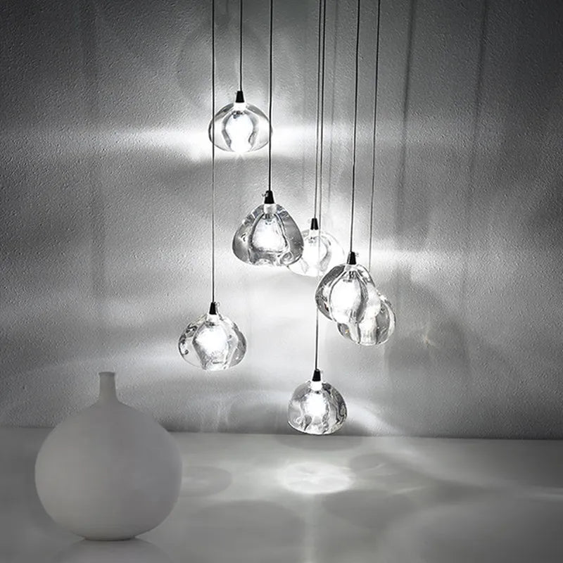 suspension moderne nordique en cristal pour décoration élégante - vue 5 sur 17