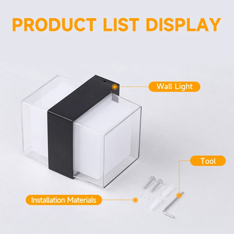 applique murale led décorative pour jardin et extérieur - vue 5 sur 12