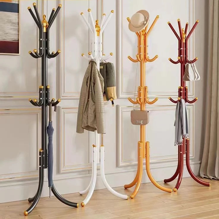 Steel Standing Coat Rack for Wall Entrance Shoe,Furniture Floor Clothes Wardrobes Clothing Shelf Hanger