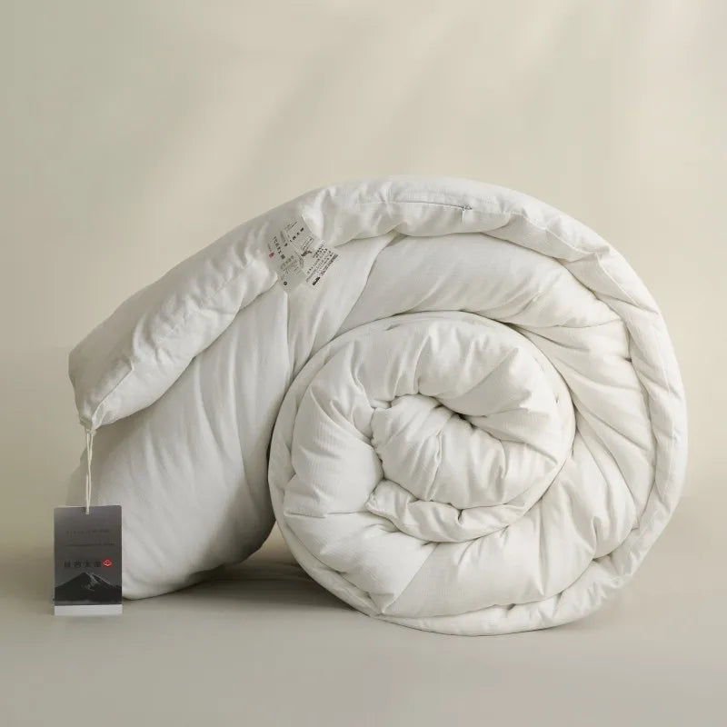 Solid Color Lightweight Quilted Cotton Comforters Twin Single Queen King Size, Comfortable Soft Breathable All Season Duvet
