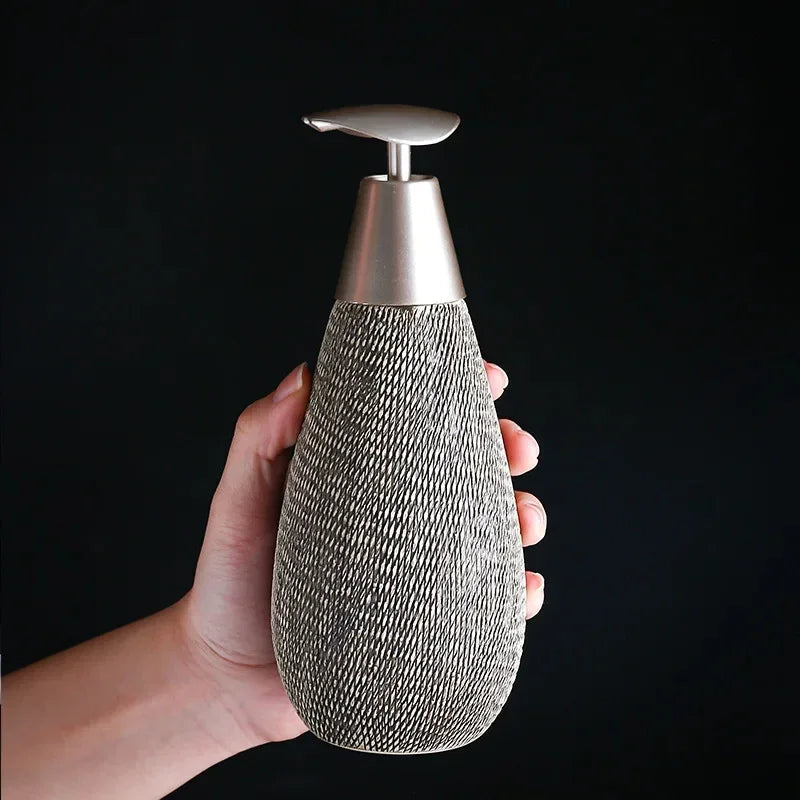 bouteille céramique désinfectant mains lotion savon décoration salle de bain - vue 5 sur 11